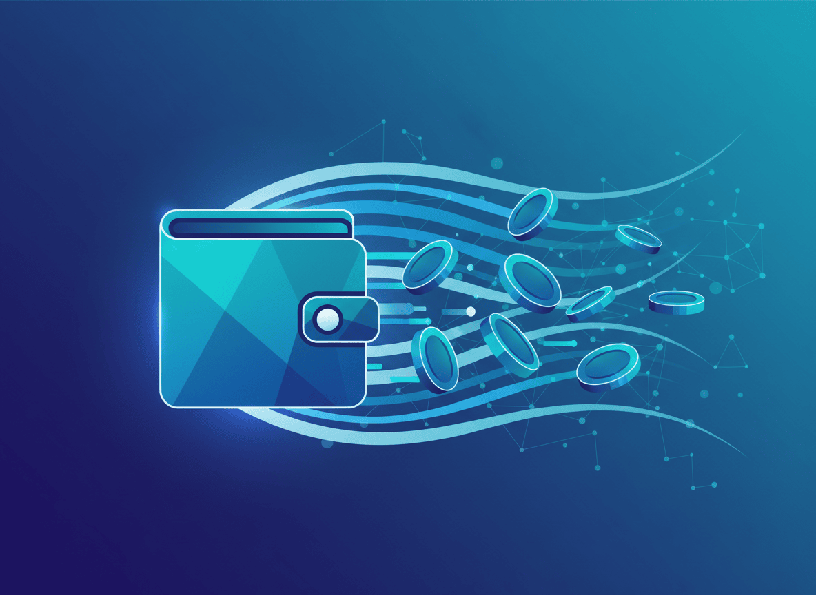 Wallet and coin illustration showing fast payouts